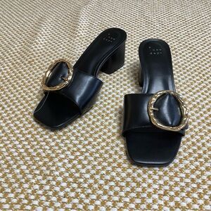 a new day block heels mules shoes size 9.5 new without tag.